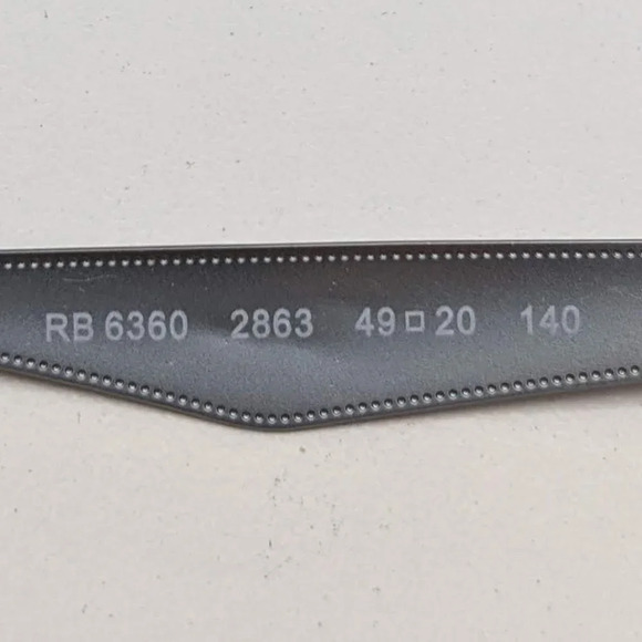 🕶️Ray-Ban RB6360 2863 Eyeglasses 49/20 140 /KAD122🕶️ - Picture 6 of 7